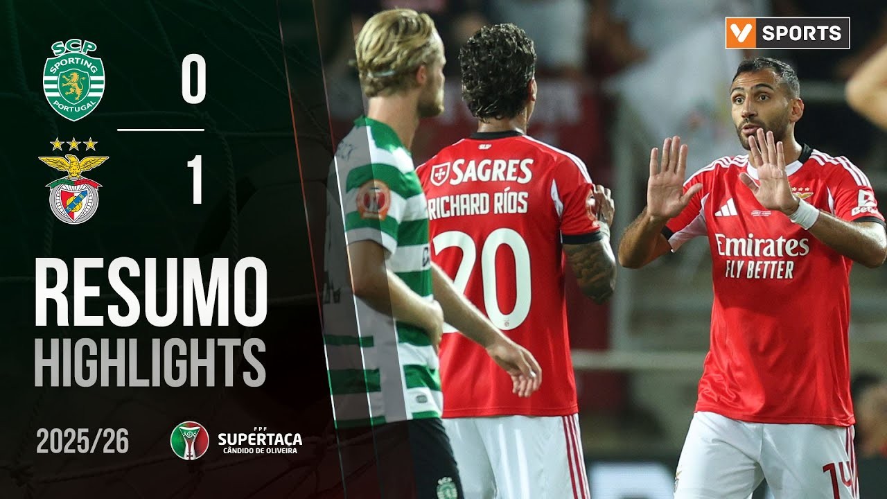 #ไฮไลท์ฟุตบอล [ สปอร์ติ้ง ลิสบอน 0 - 1 เบนฟิก้า ] โปรตุเกส ซูเปอร์คัพ (นัดชิงชนะเลิศ) 2025/1.8.68